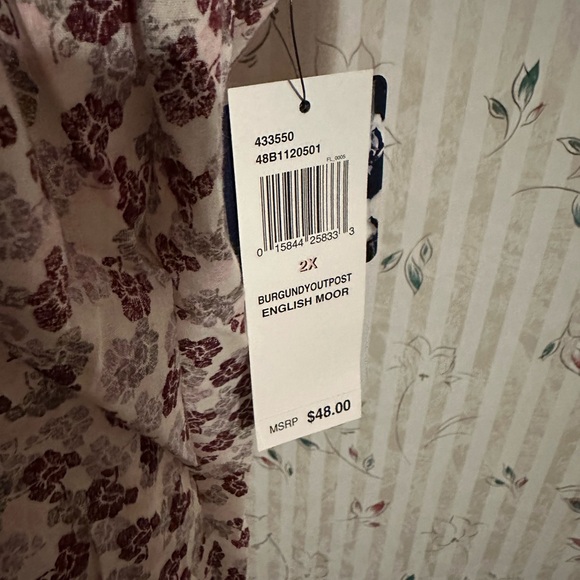 Izod Flower button up shirt 2X - Picture 4 of 4